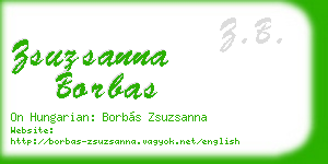 zsuzsanna borbas business card